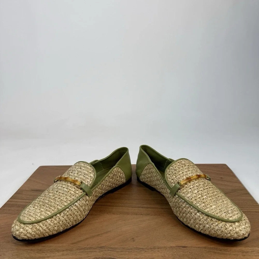 New Paula Torres Lia Raffia Handmade Loafer‎ Shoes Size 7 M